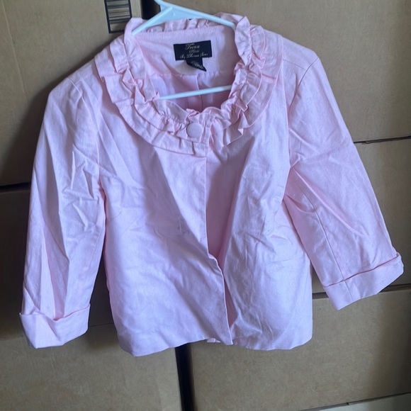 Jackets & Blazers - FINAL MARKDOWN Ruffle accented summer jacket petite medium